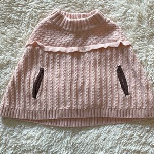 Like New Janie and Jack Pink Cape 6-12 Months